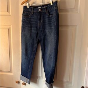 Old Navy Blue Ankle Cropped Jeans Relaxed Fit